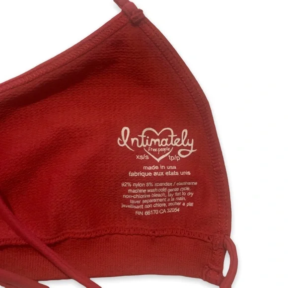 New! Free People Intimately Strappy Back Bra in Red - XS/S - Picture 6 of 9